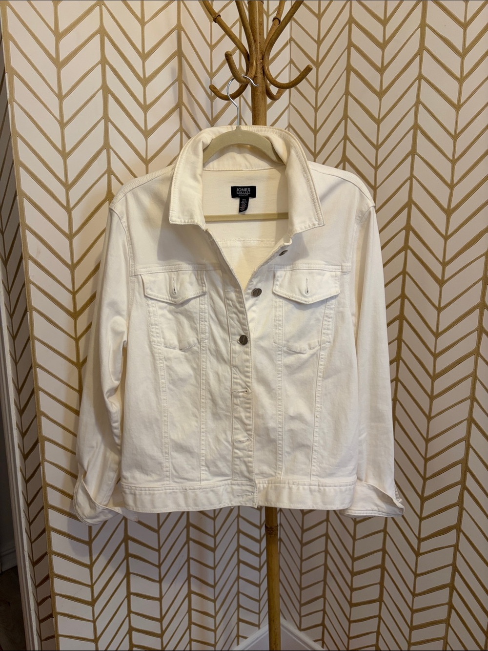 Jones New York Cream Denim Jacket